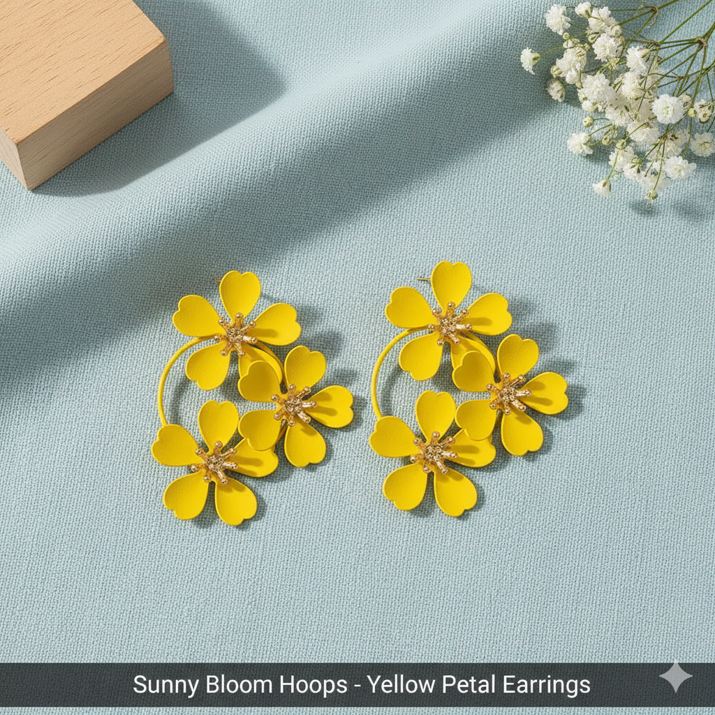 Bohemian Floral Dangle Earrings for Women, Korean Camellia Flower Romantic Luxury Fashion Jewelry
