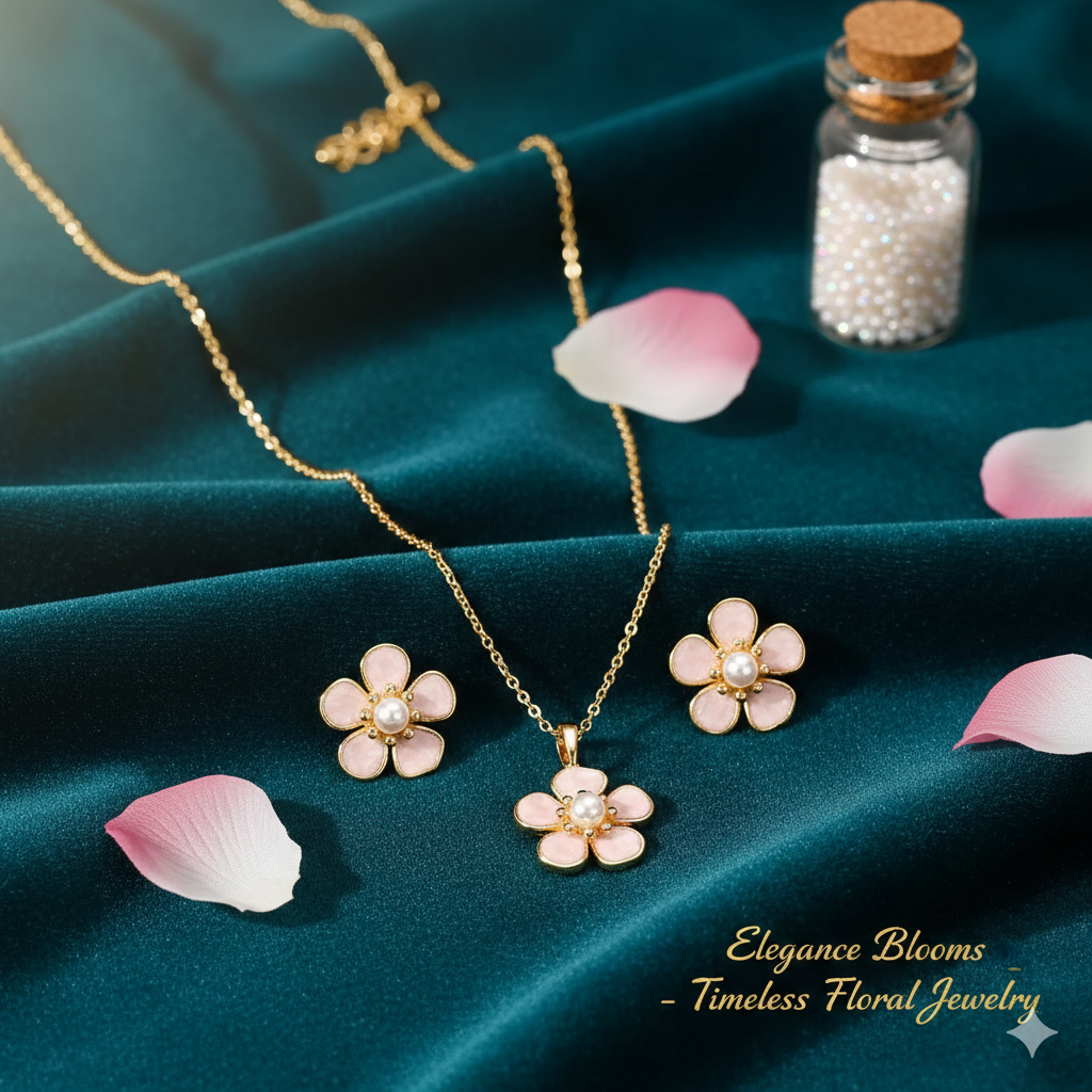 INS Style Blue Crystal Floral Jewelry Set: Luxury S925 Silver Needle Zircon Accessories for Women