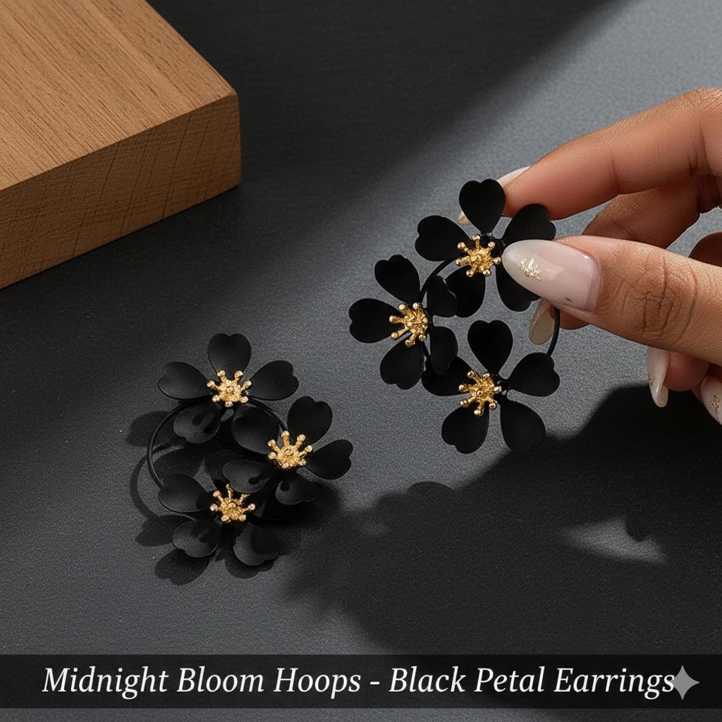 Bohemian Floral Dangle Earrings for Women, Korean Camellia Flower Romantic Luxury Fashion Jewelry